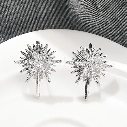 Серьги-гвоздики из циркония KK-B124-13P-1