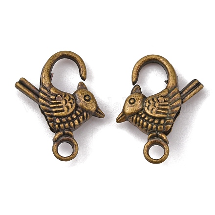 Tibetan Style Alloy Lobster Claw Clasps TIBE-T002-25AB-NR-1