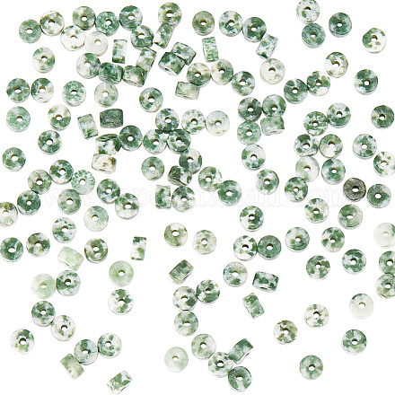 Gomakerer 1 brin de perles de jaspe vert naturel G-GO0001-22-1