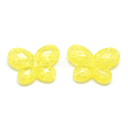 Transparent Crackle Acrylic Beads CACR-S007-02H-1