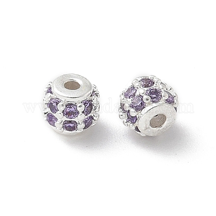 Латунные микро проложить кубического циркония бусы KK-A236-08S-01-1