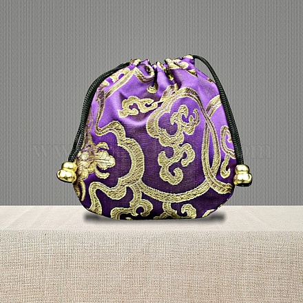 Bolsas de bendición de regalo con cordón de brocado de estilo chino PW-WG90644-03-1