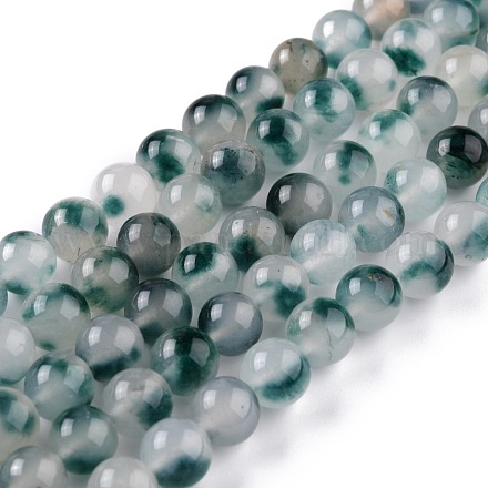 Natürliche weiße Jade Perlen G-J390-C03-24-1