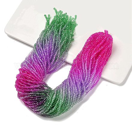 Прозрачные окрашенные стеклянные бусины X1-DGLA-A034-T1mm-A06-1