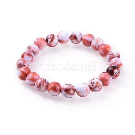 Acrylic Beads Stretch Bracelets BJEW-JB04568-01-1