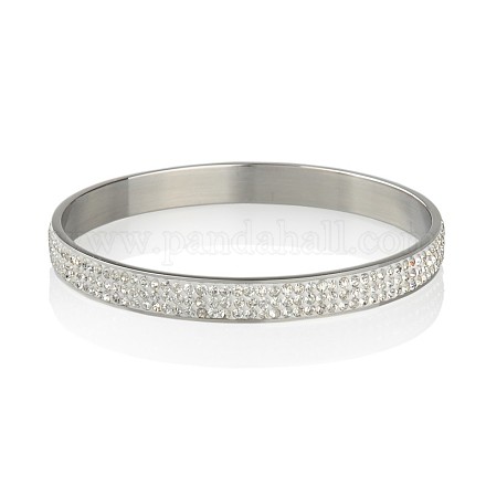 Mode 304 bracelets de diamant en acier inoxydable X-BJEW-I133-02B-1