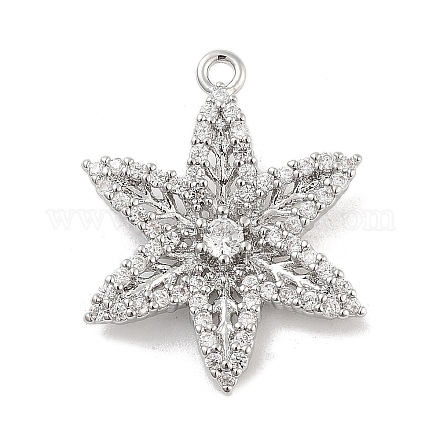 Подвески из латуни с прозрачным фианитом KK-Z061-09P-02-1