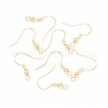 Rack Plating Brass Earring Hooks KK-E672-107KCG-1