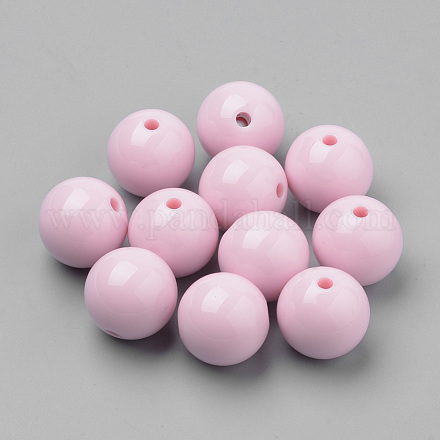 Solid Chunky Bubblegum Acrylic Ball Beads X-SACR-R835-6mm-11-1