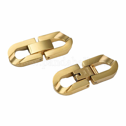 304 Stainless Steel Fold Over Clasps STAS-N087-48A-02G-1