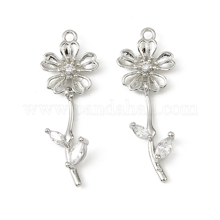 Латунные микро проложить кубического циркония подвески KK-C107-09B-P-1