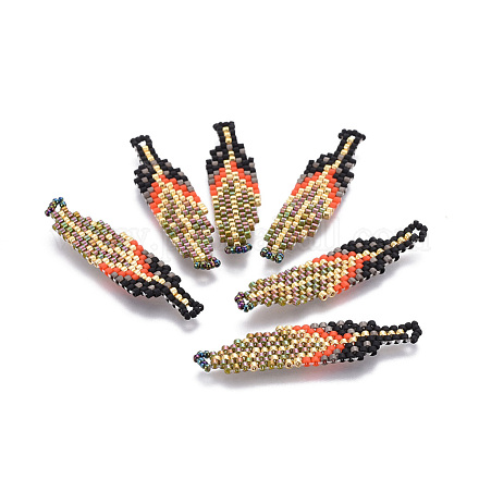 MIYUKI & TOHO Handmade Japanese Seed Beads Pendants SEED-A027-C03-1