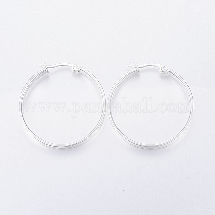 304 Stainless Steel Hoop Earrings EJEW-H328-03-1