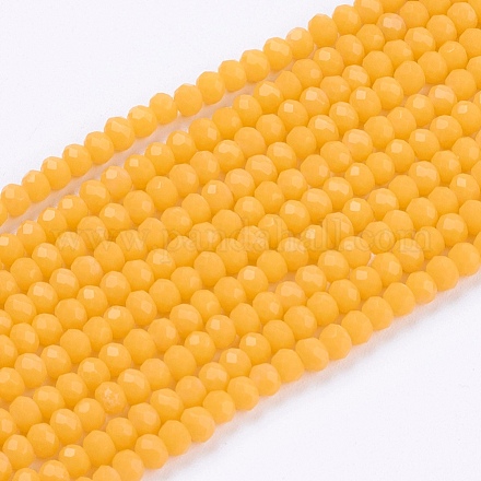 Opachi colore solido fili di perle di vetro GLAA-F078-A05-1