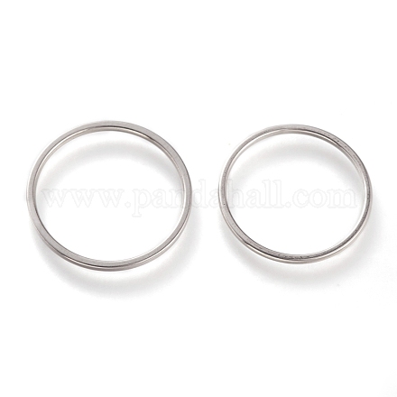 304 anneaux de bande lisses en acier inoxydable RJEW-B0006-7-02P-1