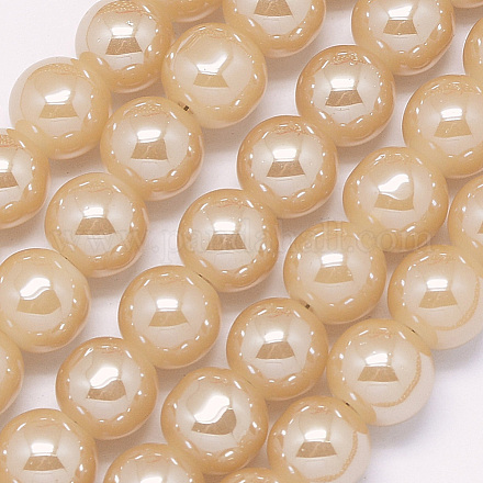 Chapelets de perles en verre électroplaqué X-GLAA-G051-6mm-B02-1
