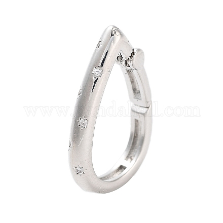 Латунные микропейв прозрачные кубические циркониевые пружинные кольца KK-M293-52P-1