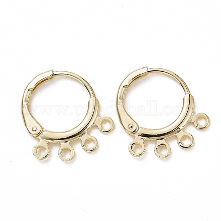 Brass Huggie Hoop Earrings EJEW-M205-02G-1