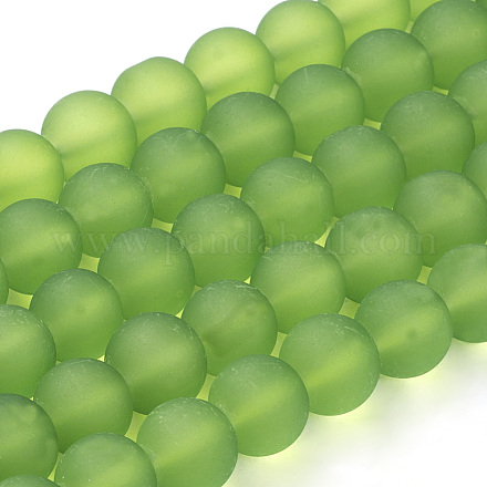Chapelets de perles en verre transparent GLAA-S031-10mm-34-1