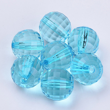Perles en acrylique transparente X-TACR-Q254-8mm-V40-1
