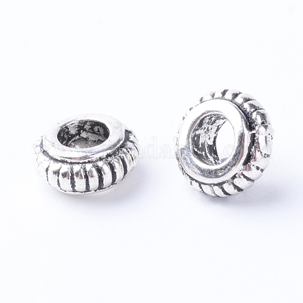 Tibetan Style Alloy Spacer Beads X-TIBE-Q063-35AS-RS-1