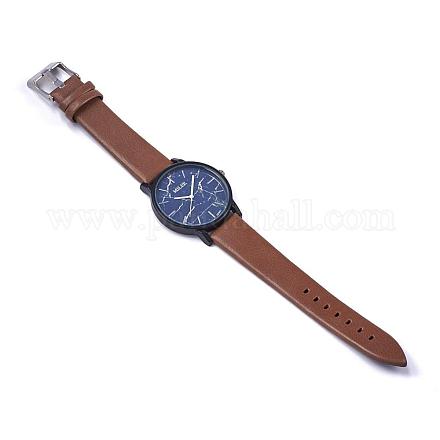 Imitation Leather Quartz Wristwatches WACH-D071-01-1