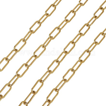 Revestimiento iónico (ip) 304 cadenas de clips de acero inoxidable YS-TAC0003-02G-1