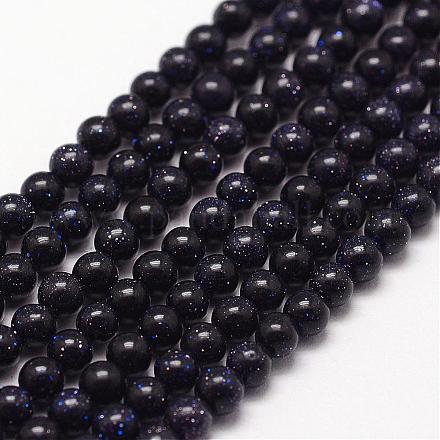 Perles bleues Goldstone brins G-N0200-01C-3mm-1