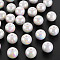 Opaque Acrylic Beads, AB Color Plated, Round, White, 14mm, Hole: 2.5mm about 356pcs/500g