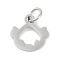 Non-Tarnish 304 Stainless Steel Pendants, Twelve Chinese Zodiac Charms, with Jump Ring, Chick, 10.5x11x0.9mm, Hole: 3.1mm