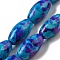Spray Painted Synthetic Turquoise Beads Strands, Oval, Dark Orchid, 12x6.5mm, Hole: 1.2~1.4mm, about 33pcs/strand, 15.55~15.75''(39.5~40cm)