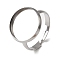 304 Stainless Steel Adjustable Ring Components, Round Pad Ring Settings, Stainless Steel Color, Tray: 16mm, 18mm, Inner Diameter: 19mm