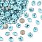 Preciosa® MAXIMA Crystal Round Stones, Czech Crystal, Dura Foiling, Round(431 11 615 Chaton), 60010 Aqua Bohemica, SS29(6.15~6.35mm)