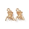 Alloy Pendant Bails, Snowman, Golden, 15.5x10.5x6mm, Hole: 1.5mm