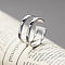 Alloy Cuff Rings, Platinum, Platinum, Inner Diameter: Adjustable