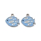 304 Stainless Steel Enamel Charms, Fish Charms, Stainless Steel Color, 9.5x9.5x1.5mm, Hole: 1.2mm