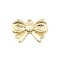 Brass Pendants, Bowknot, Real 14K Gold Plated, 11.5x16x2mm, Hole: 1.4mm