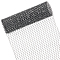 Polyester Mesh Tulle Fabric, with Rhinestone, Black, 240~250x0.3~1.7mm, 2m/pc