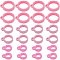 60Pcs 3 Style Silicone Pendant, for Electronic Stylus & Lighter Making, Pink, 16~29x12~24.5x6~7mm, Hole: 2.5~3mm, Inner Diameter: 8~20.5mm, 20pcs/style