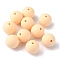 Food Grade Eco-Friendly Silicone Beads, Round, Bisque, 15mm, Hole: 2.5mm