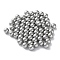 Plastic Imitation Pearl Beads, Round, Silver, 8x7.5mm, Hole: 1.2mm