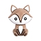 Silicone Beads, Fox, Camel, 30x23x16.5mm, Hole: 2mm