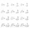 24Pcs 4 Style Round Oval Rhombus 304 Stainless Steel Stud Earring Findings, with Hole, Mixed Shapes, Stainless Steel Color, 10~20x7.5~20mm, Hole: 1.2~1.4mm, Pin: 0.7~0.8mm, 6pcs/style