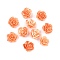 Dyed Synthetic Coral Carved Beads, Flower, Coral, 14.5x14.5~15.5x8~8.5mm, Hole: 1.2mm