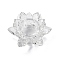 Flower Natural Quartz Crystal Candle Holder Molds, for Home Desktop Decoration, Clear, 110x55mm, Inner Diameter: 40mm