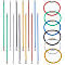 36Pcs 6 Colors Rubber Cover Stainless Steel Wire Cable Keychains, with Brass Findings, Key Rings for Outdoor, Hanging Luggage Tags, Keys and ID Tag Keepers, Mixed Color, 117x2mm, 6pcs/color