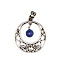 Natural Lapis Lazuli Pendants, Flat Round, 35x31mm