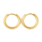 Ion Plating(IP) Round Ring 304 Stainless Steel Hoop Earrings for Women, Real 18K Gold Plated, 15.5~16.5x16~17x2mm
