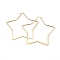 201 Stainless Steel Angular Hoop Earrings, with 304 Stainless Steel Pin, Hypoallergenic Earrings, Star, Golden, 84~87x84~87x2mm, Pin: 0.8x1mm