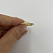 Brass Micro Pave Clear Cubic Zirconia Finger Rings, Real 14K Gold Plated, Letter K, Inner Diameter: 20mm